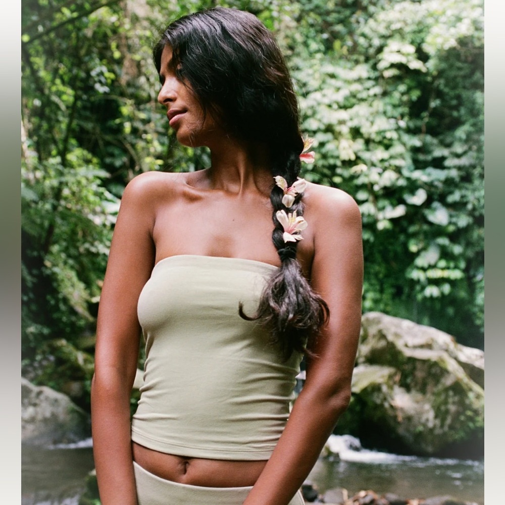 indigo luna full moon tube top aloe xs
